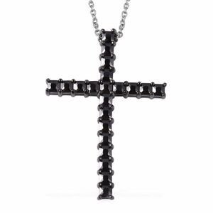 Spinel Cross Pendant Necklace 20 Inch